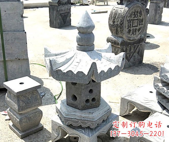 运城草坪大理石雕塑石灯 (2)