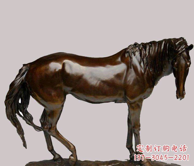 运城草原动物马铜雕摆件 (4)