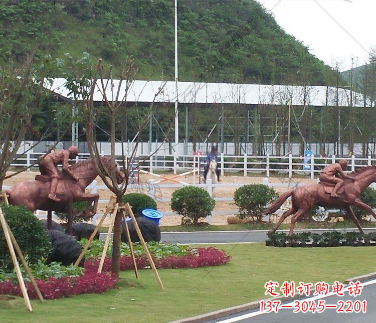 运城草原动物马铜雕摆件 (2)
