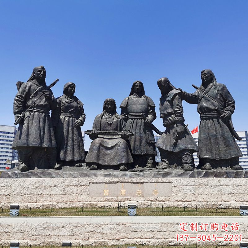运城草原母亲人物情景雕塑景观