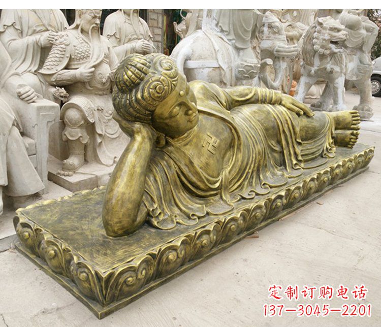 运城侧躺佛像广场景观铜雕雕塑