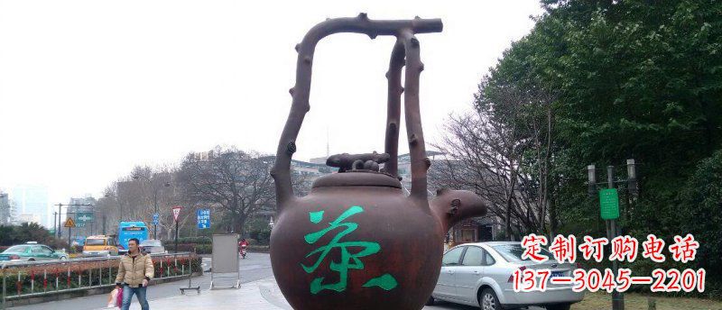 运城茶壶铜雕公园景观雕塑