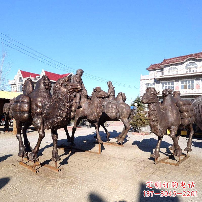 运城茶马古道骆驼队情景雕塑