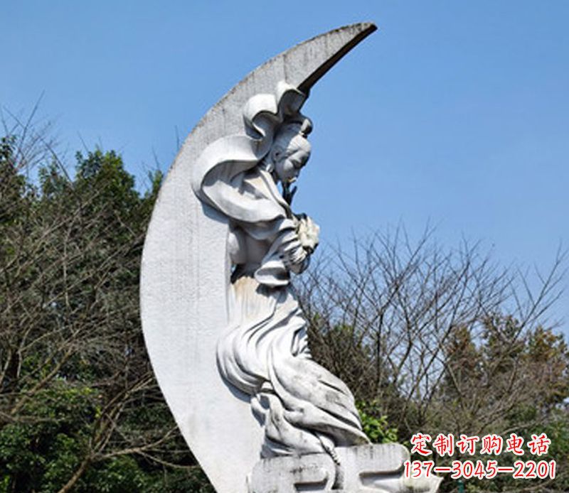 运城嫦娥奔月石雕