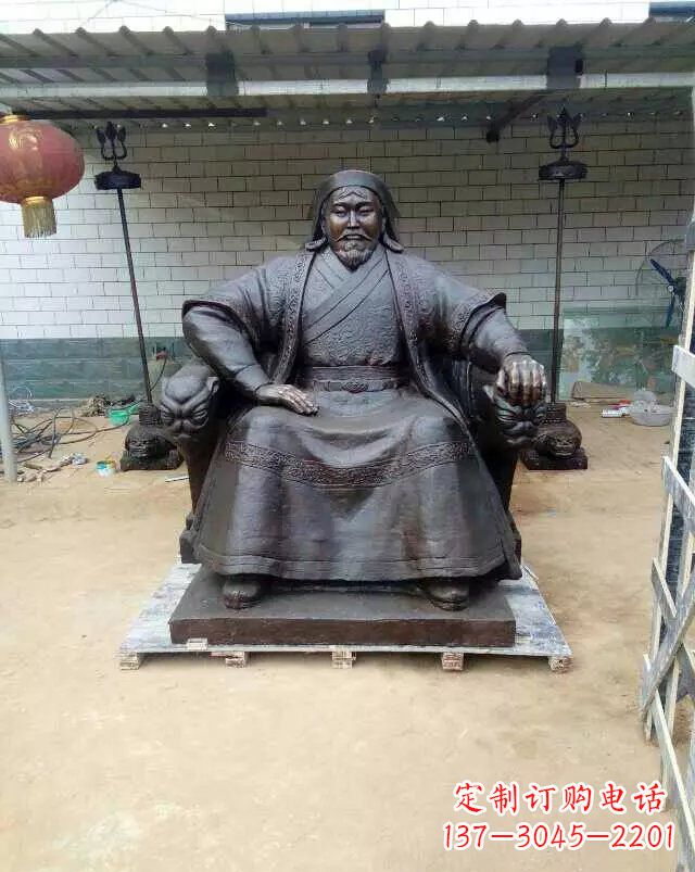 运城成吉思汗铜雕