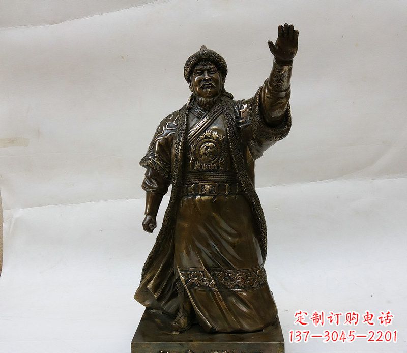 运城成吉思汗人物铜雕112