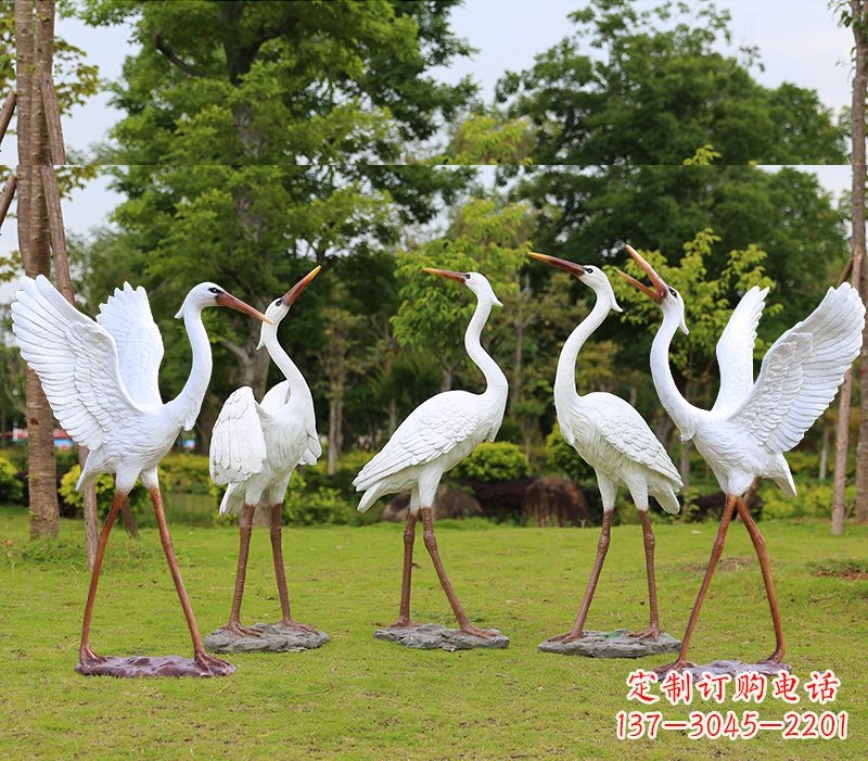 运城成品玻璃钢仙鹤雕塑