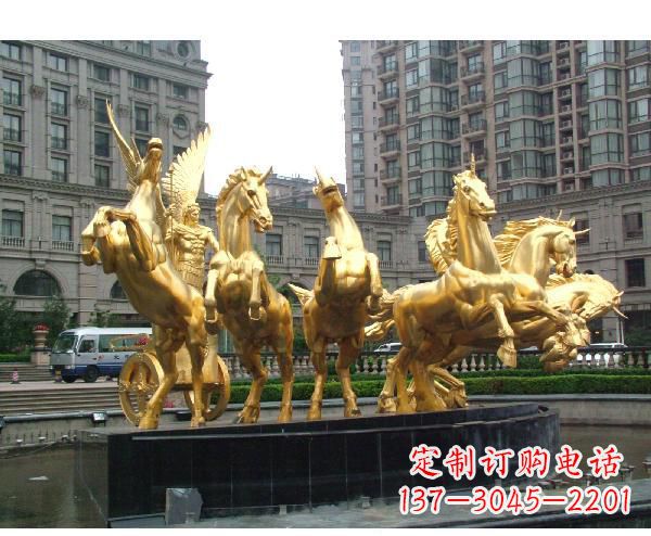 运城城市阿波罗战车铜雕马