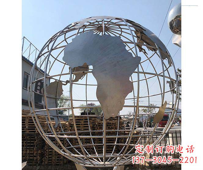 运城城市不锈钢地球仪造型雕塑
