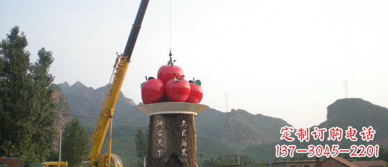 运城不锈钢苹果雕塑缔造城市风采