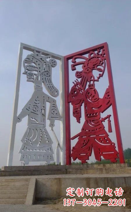 运城城市大型皮影戏剪纸雕塑