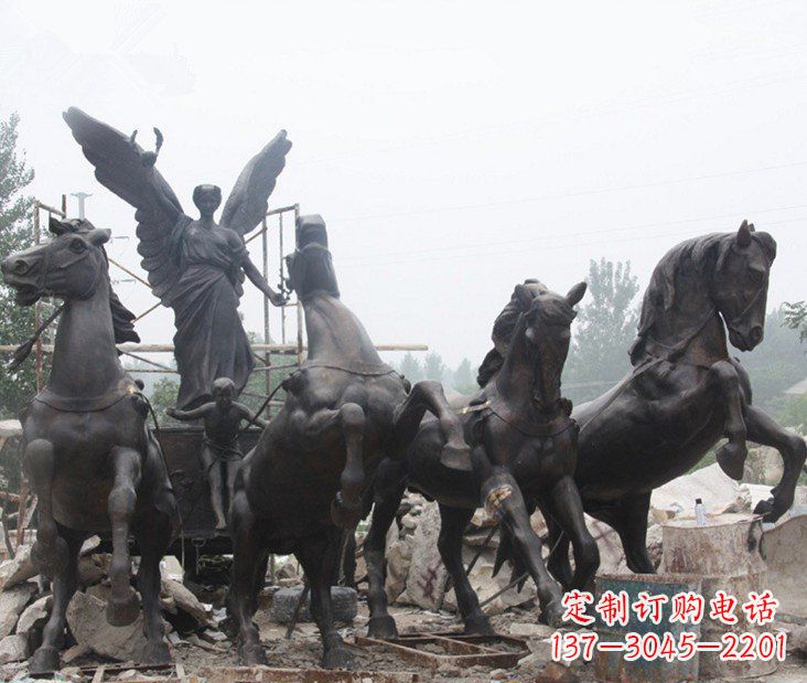 运城城市广场战马铜雕摆件 (3)