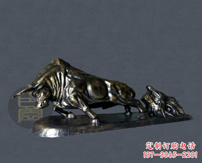 运城城市景观拓荒牛铜雕
