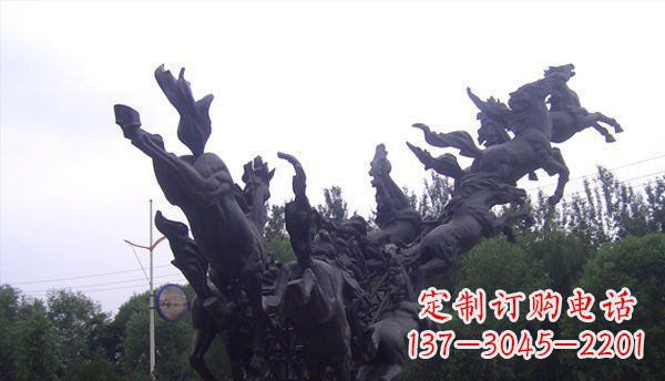 运城城市马群广场铜雕