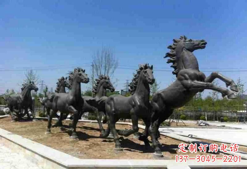 运城城市园林奔马铸铜雕塑