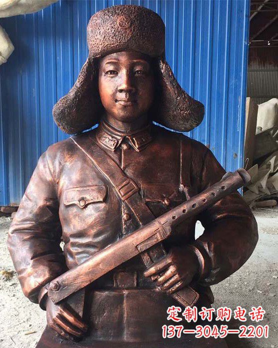 运城持枪的雷锋半身像
