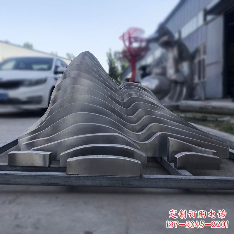 运城抽象不锈钢假山