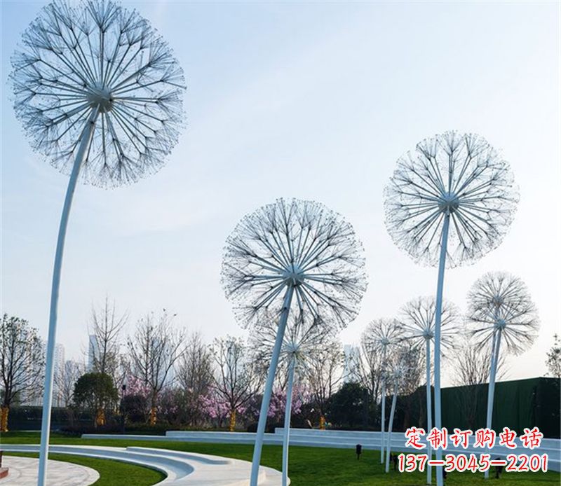 运城抽象不锈钢蒲公英雕塑
