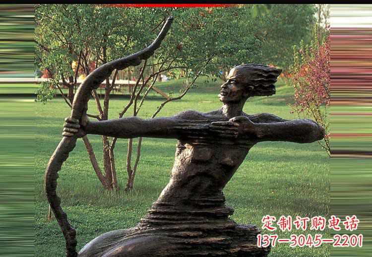 运城抽象后羿射日铜雕