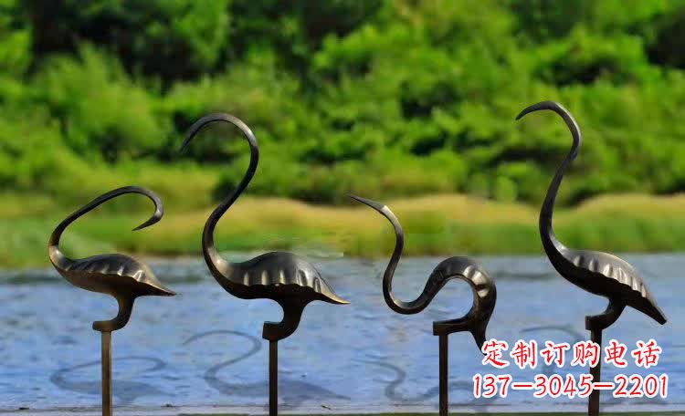 运城抽象几何仙鹤雕塑