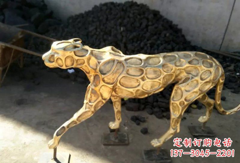 运城抽象金钱豹铜雕
