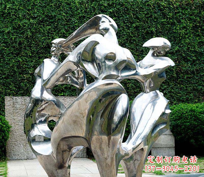 运城抽象女人不锈钢景观雕塑