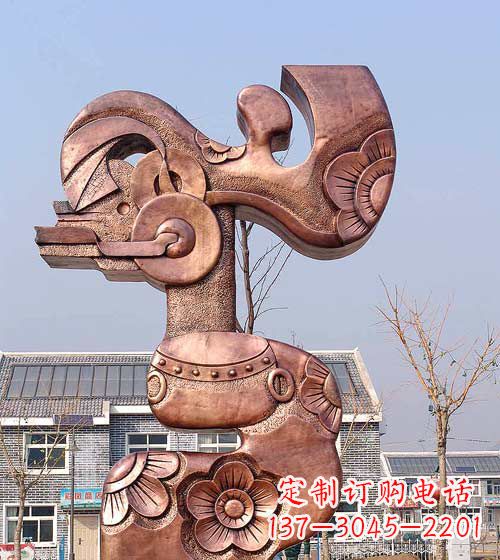 运城抽象皮影戏人物铜雕