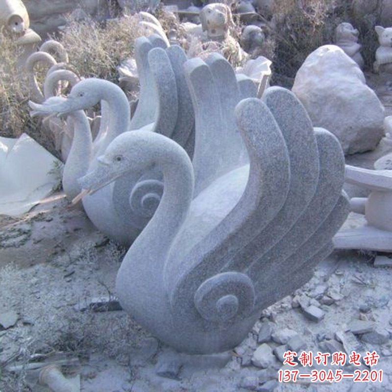 运城抽象喷水天鹅石雕