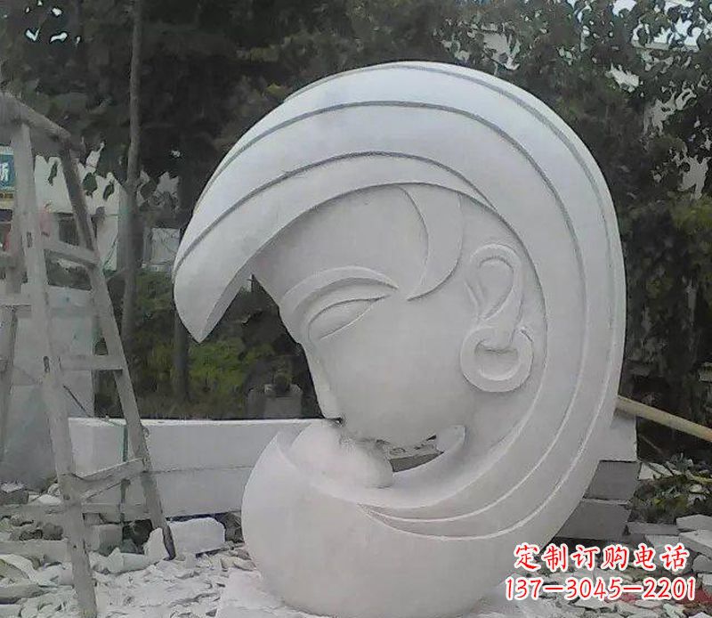 运城抽象人物头像石雕