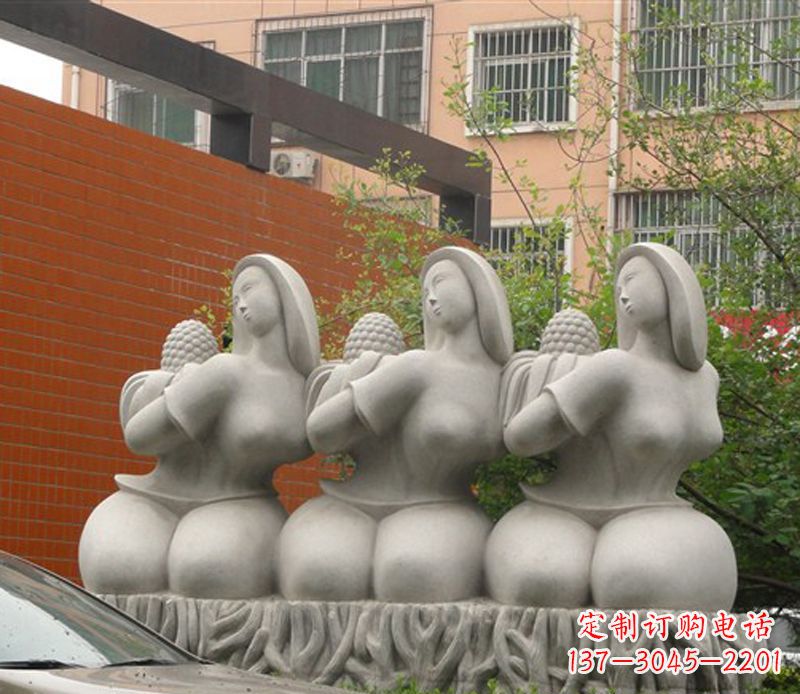 运城抽象三个女人石雕
