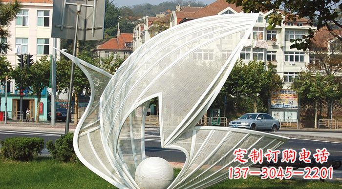 运城抽象天鹅不锈钢动物雕塑