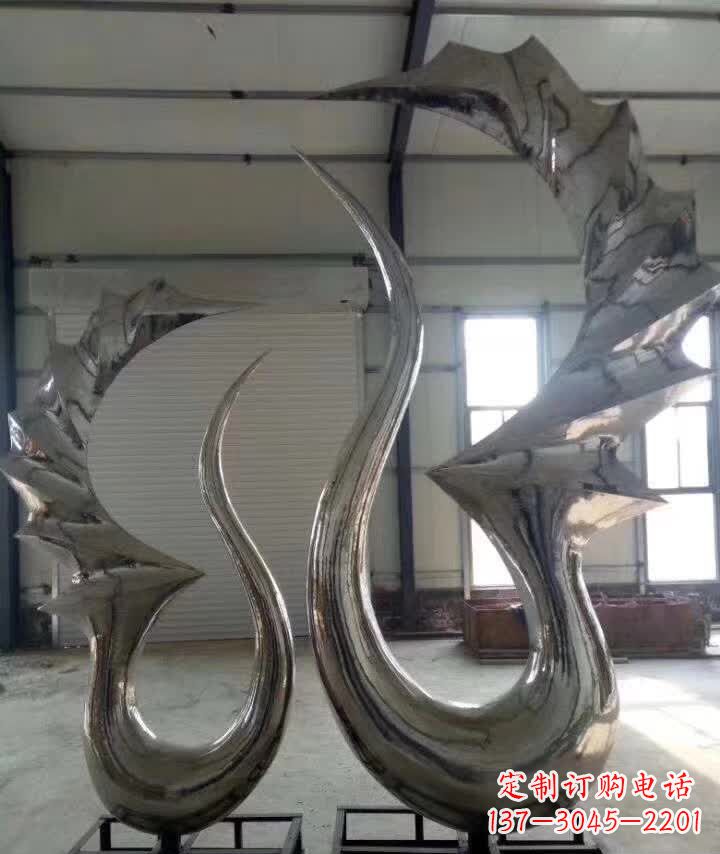 运城抽象天鹅不锈钢雕塑