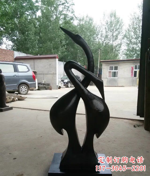 运城抽象天鹅景观动物铜雕