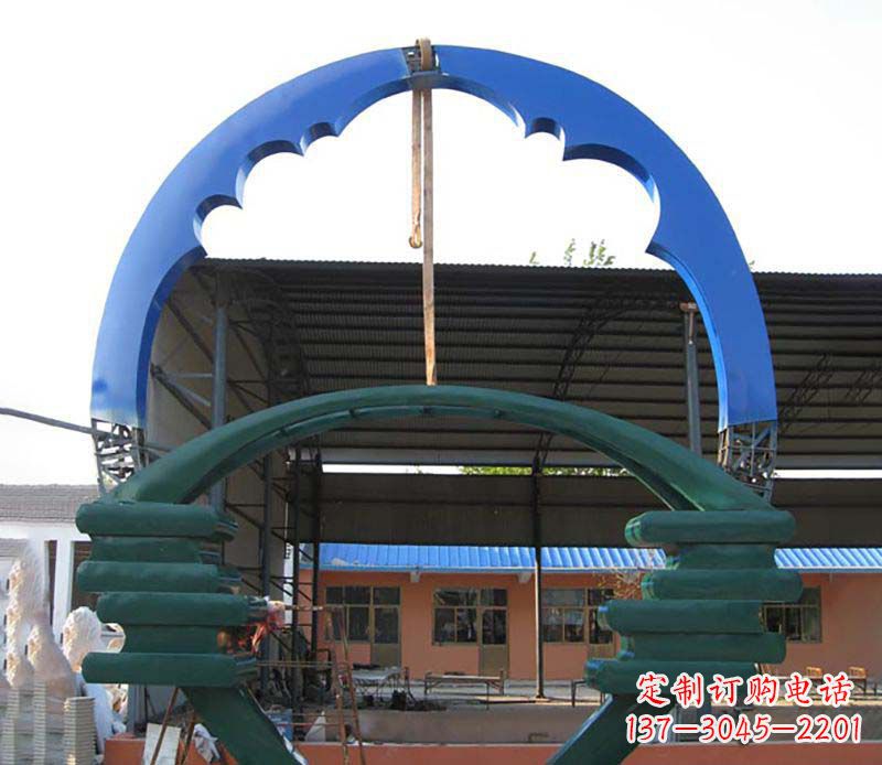 运城抽象圆环不锈钢路边雕塑