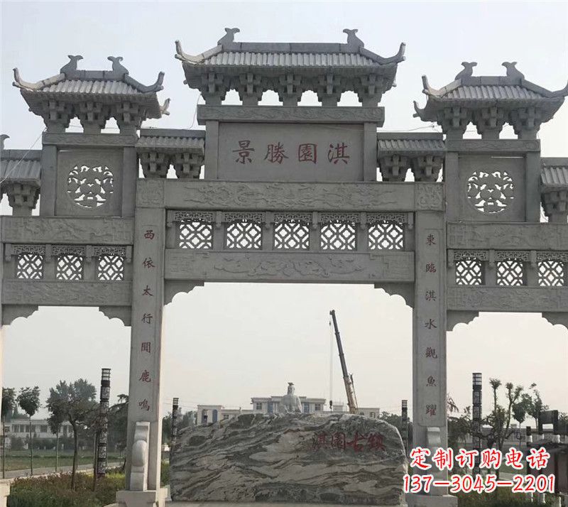 运城中国传统石牌坊雕塑