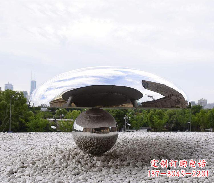 运城创意蘑菇不锈钢雕塑