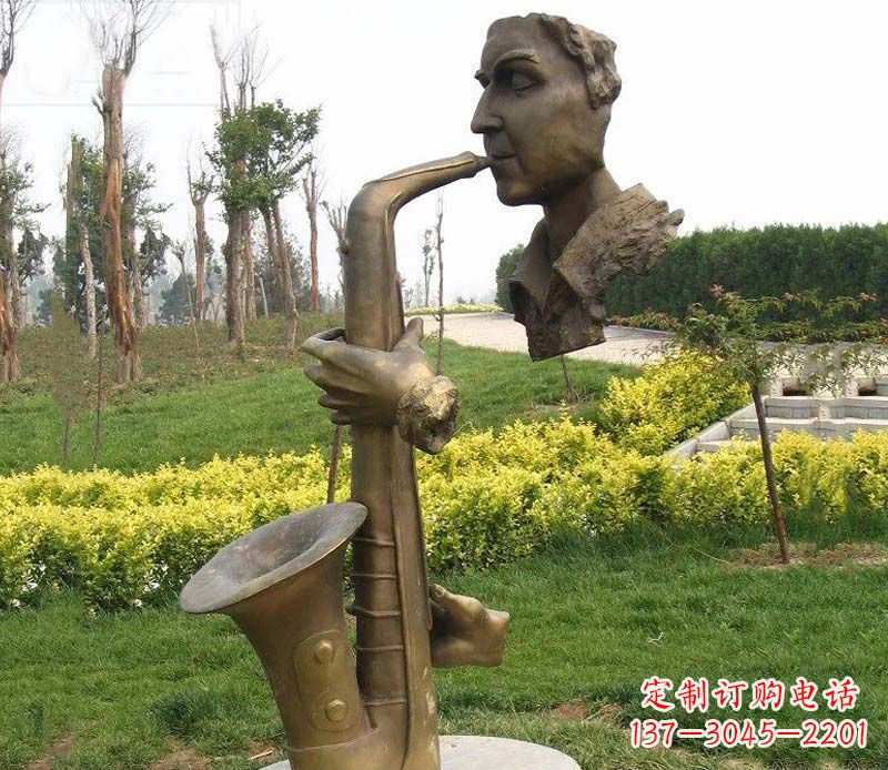 运城吹萨克斯铜雕
