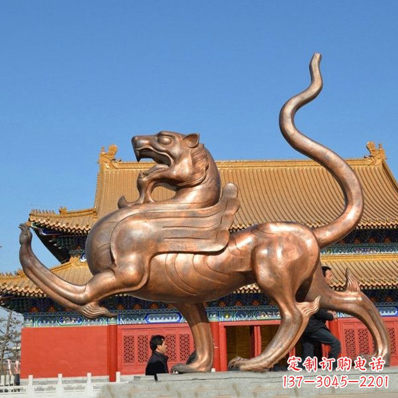 运城纯铜白虎雕塑-景区园林神兽中国传统文化动物雕塑
