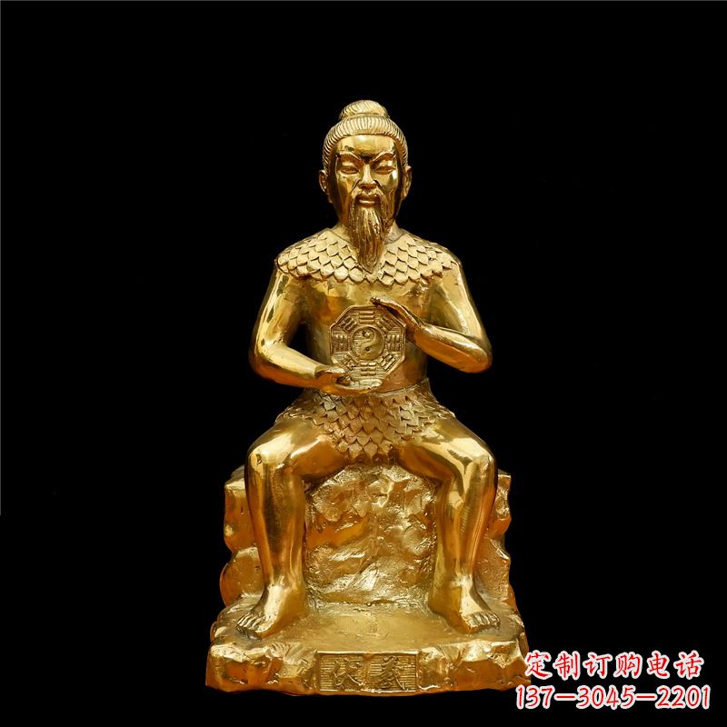 运城纯铜伏羲大帝神像