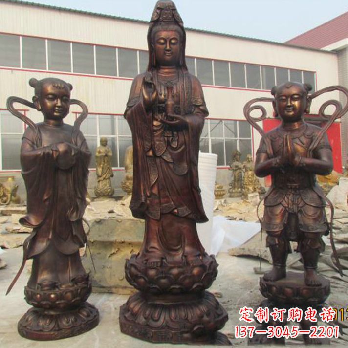 运城纯铜观音菩萨雕塑