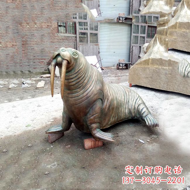 运城纯铜海豹雕塑