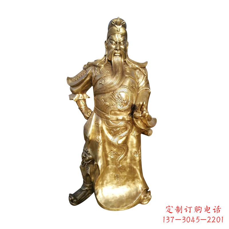运城纯铜三国名将武圣关羽雕塑摆件