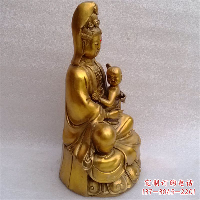 运城纯铜送子观音雕塑