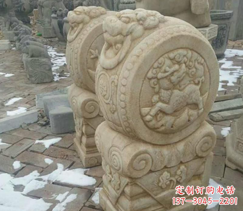 运城大理石抱鼓公园景观门墩