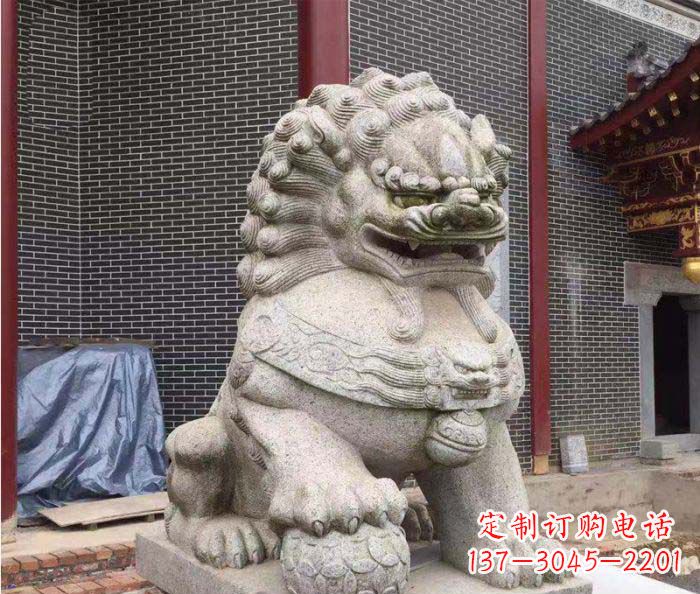 运城大理石踩球狮子石雕