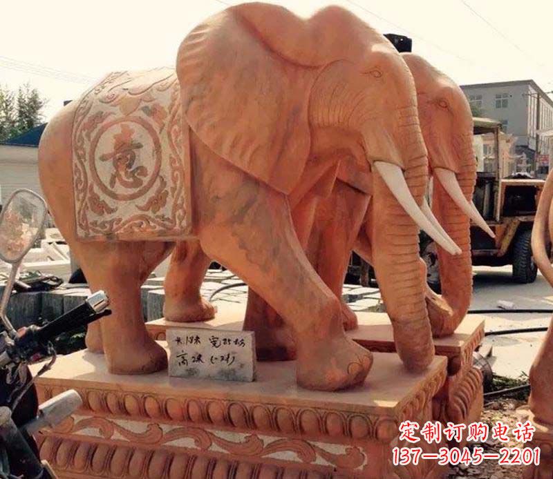 运城大理石大象雕塑1