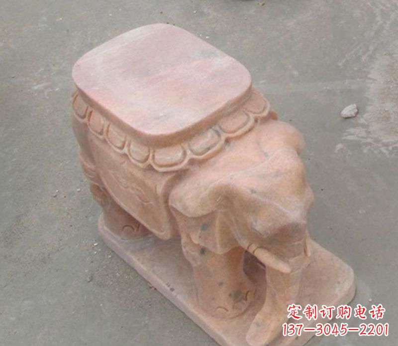 运城大理石大象石凳
