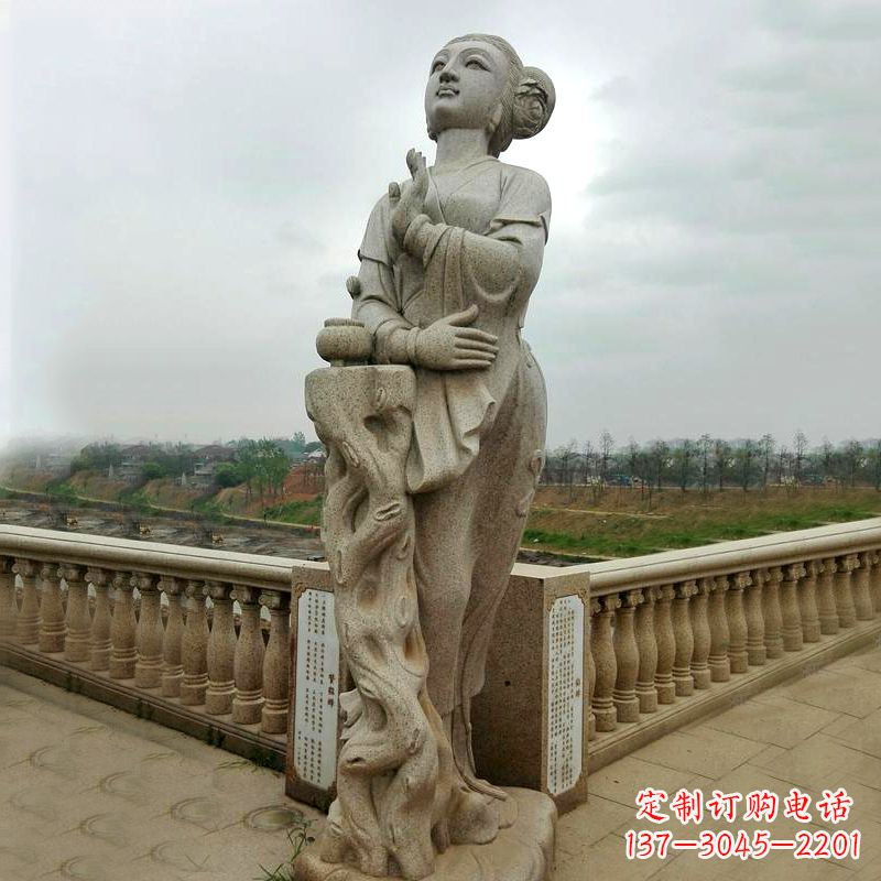运城大理石貂蝉塑像-公园广场中国古代四大美女雕塑