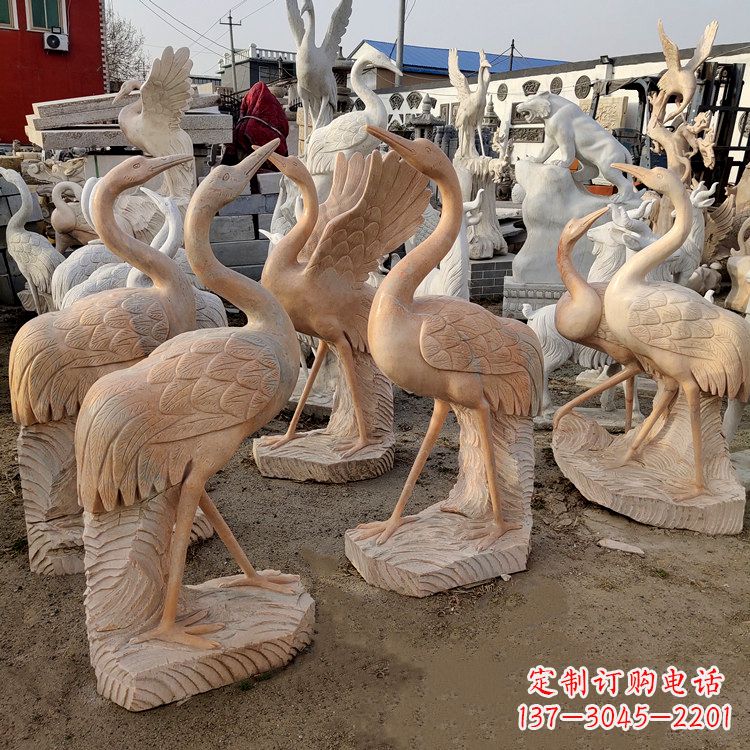 运城大理石雕刻仙鹤