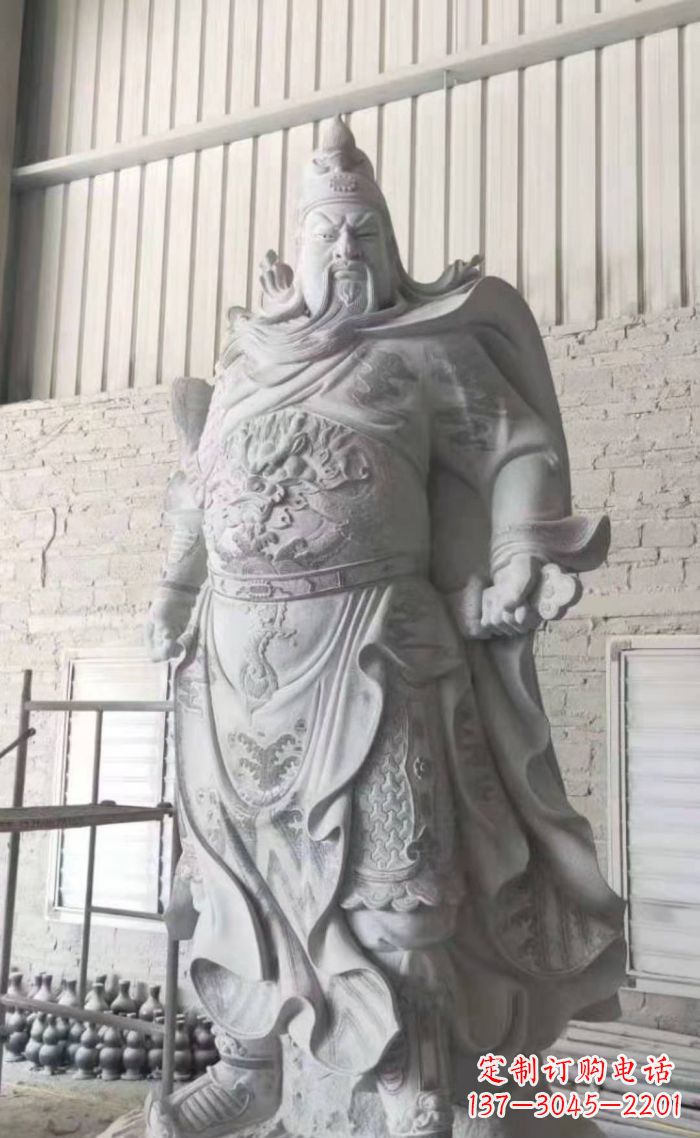 运城大理石关公石雕